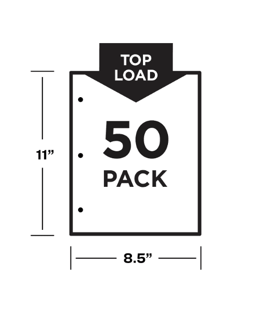 Avery Page Size Heavyweight Sheet Protectors 8.5" x 11" Diamond Clear 50 CT G88K - Thumbnail 2