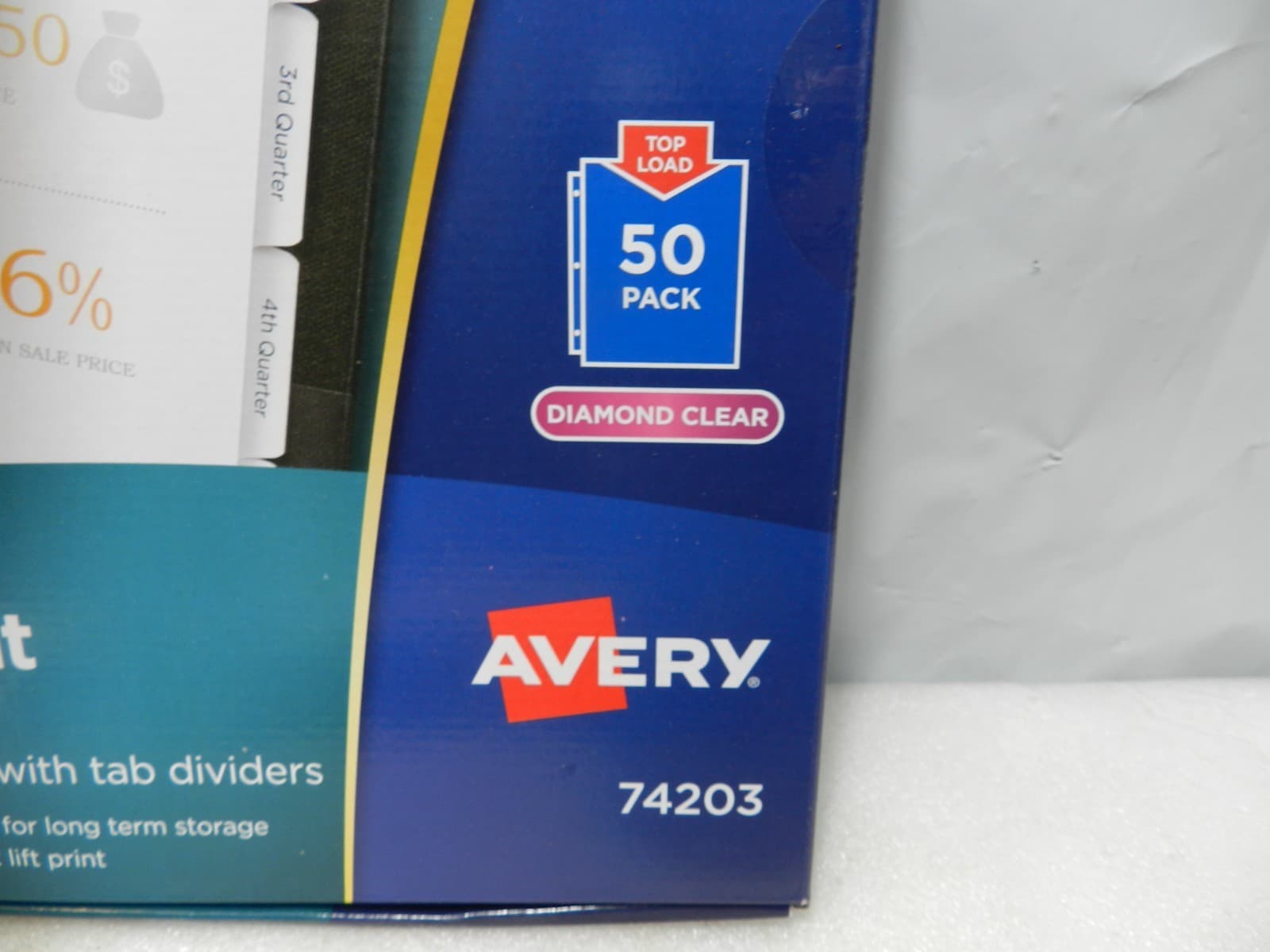 Avery Page Size Heavyweight Sheet Protectors 8.5" x 11" Diamond Clear 50 CT G88K - Thumbnail 5