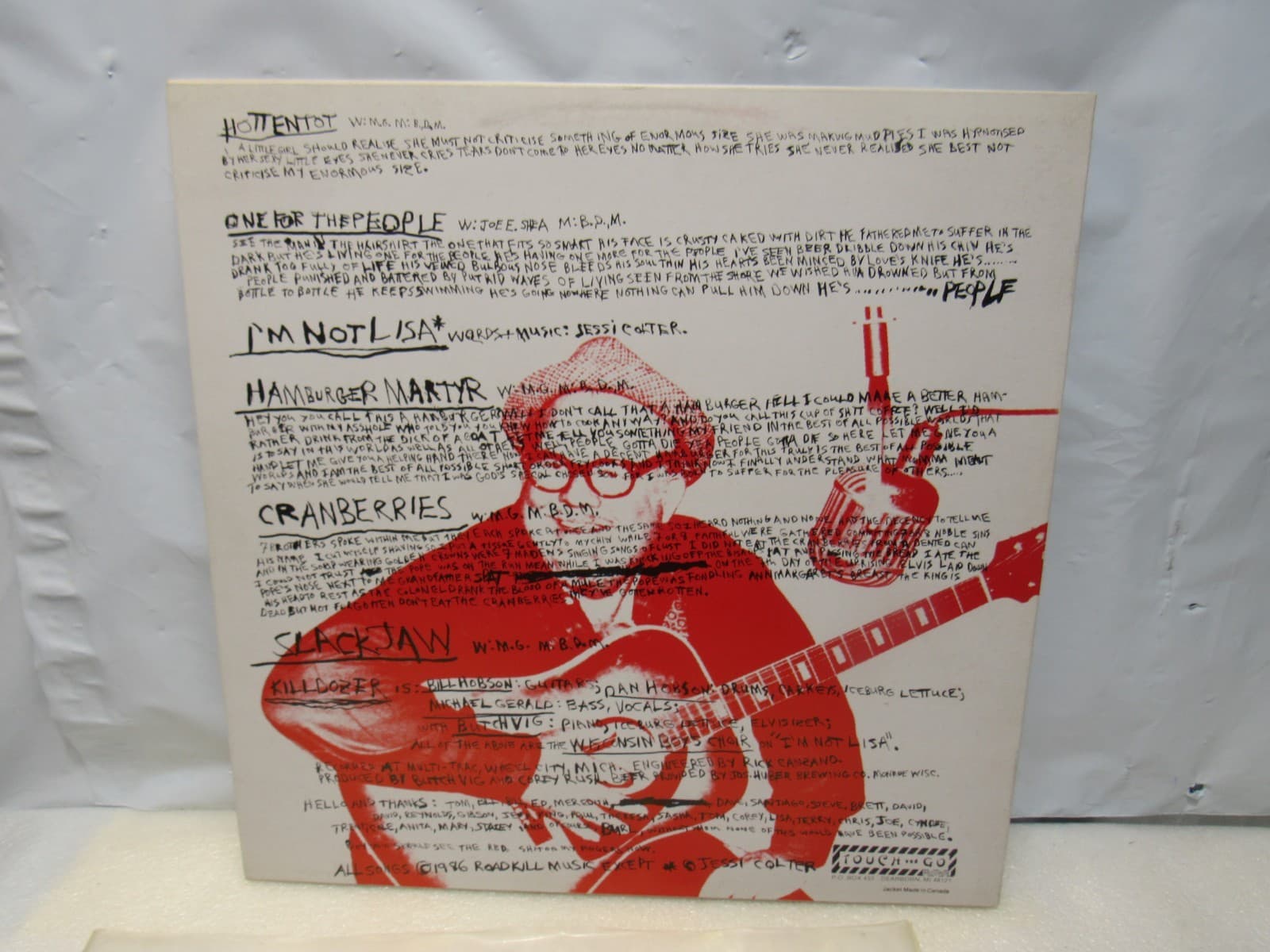 KILLDOZER Burl 12" Album vinyl '86 US Touch And Go Press. (Y84JJ) - Thumbnail 2
