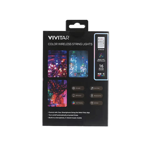 Vivitar Smart RGB Wireless 32 FT String Light, Multicolor (LBX1032100-NOC) (Q63 - Thumbnail 4