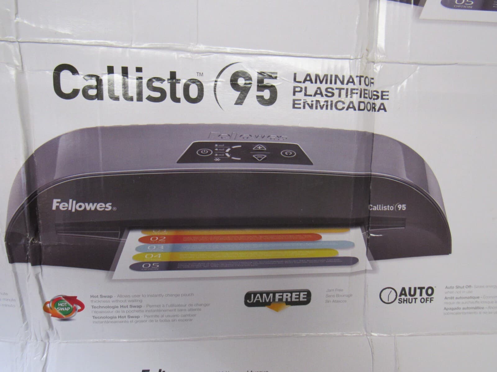 Fellowes Callisto 95 Laminator 9 1/2" Width Auto Shut Off Pouch Starter Kit Q65K - Thumbnail 6