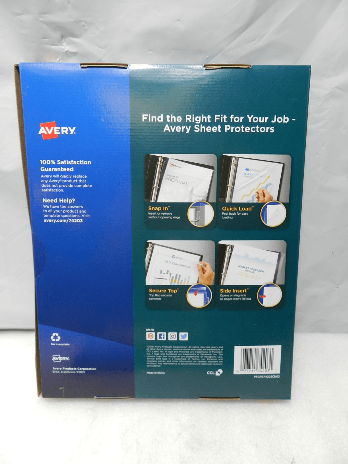 Avery Page Size Heavyweight Sheet Protectors 8.5" x 11" Diamond Clear 50 CT G88K - Thumbnail 6