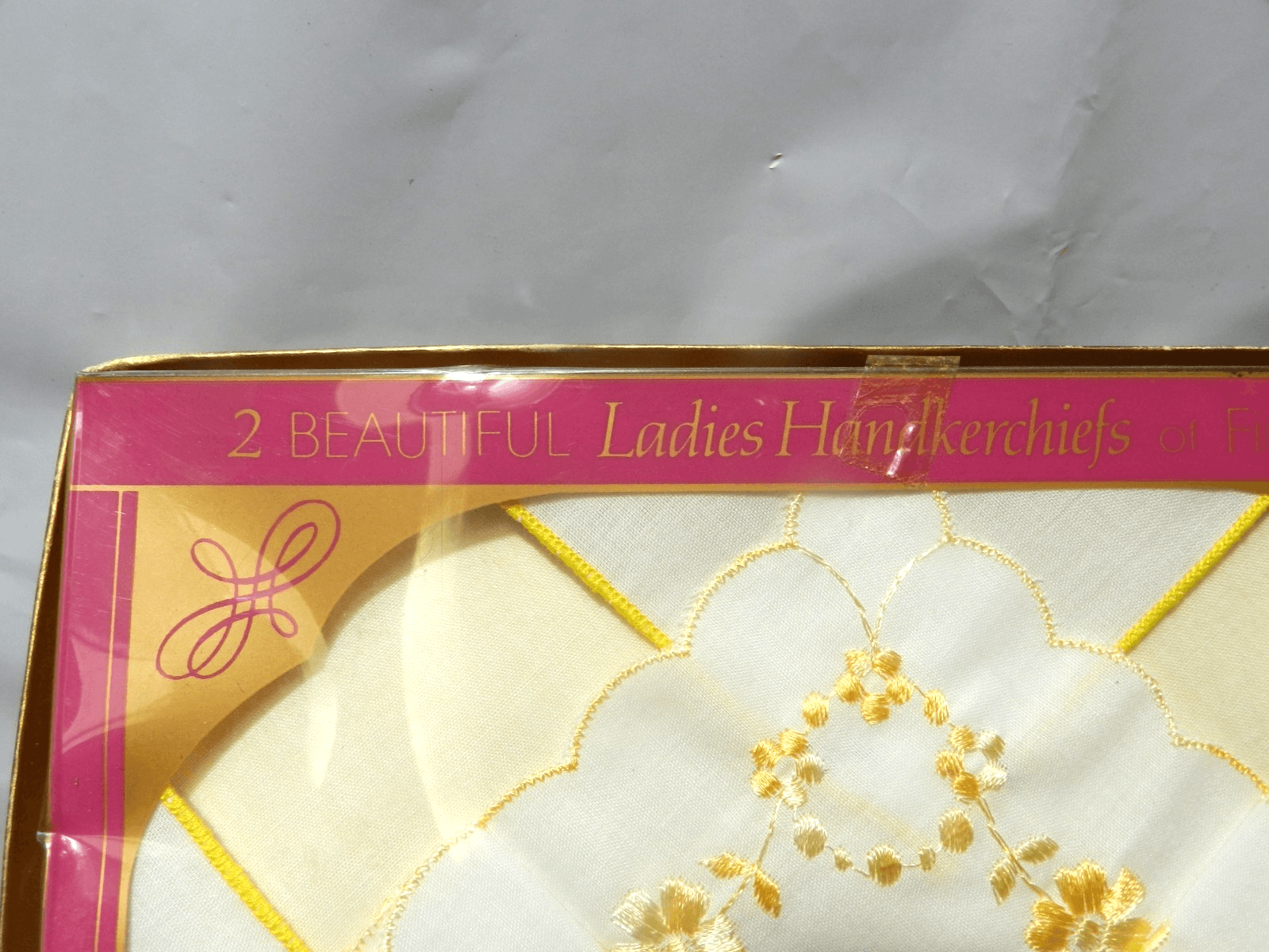5 Vintage Embroidered Hankies Handkerchiefs New in Original Gift Box D8JJ - Thumbnail 2