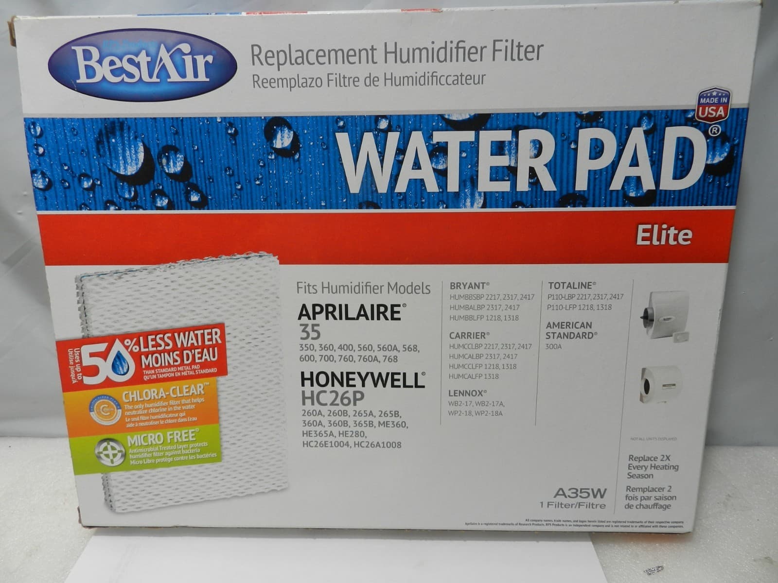 BestAir Water Pad Elite A35W Replacement Humidifier Filter Honeywell G89K - Thumbnail 6