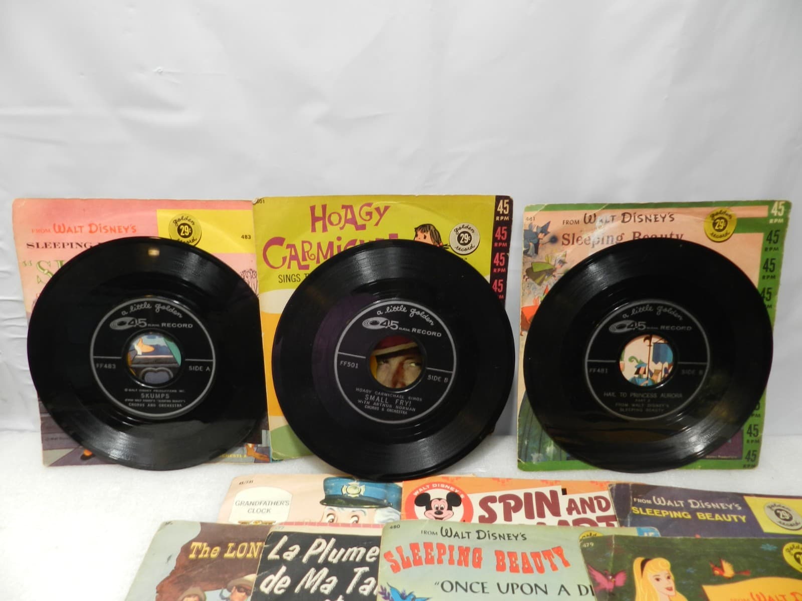 18 Children’s Records Books & Music 45 RPM Vinyl Disney Peter Pan Golden L49JJ - Thumbnail 6