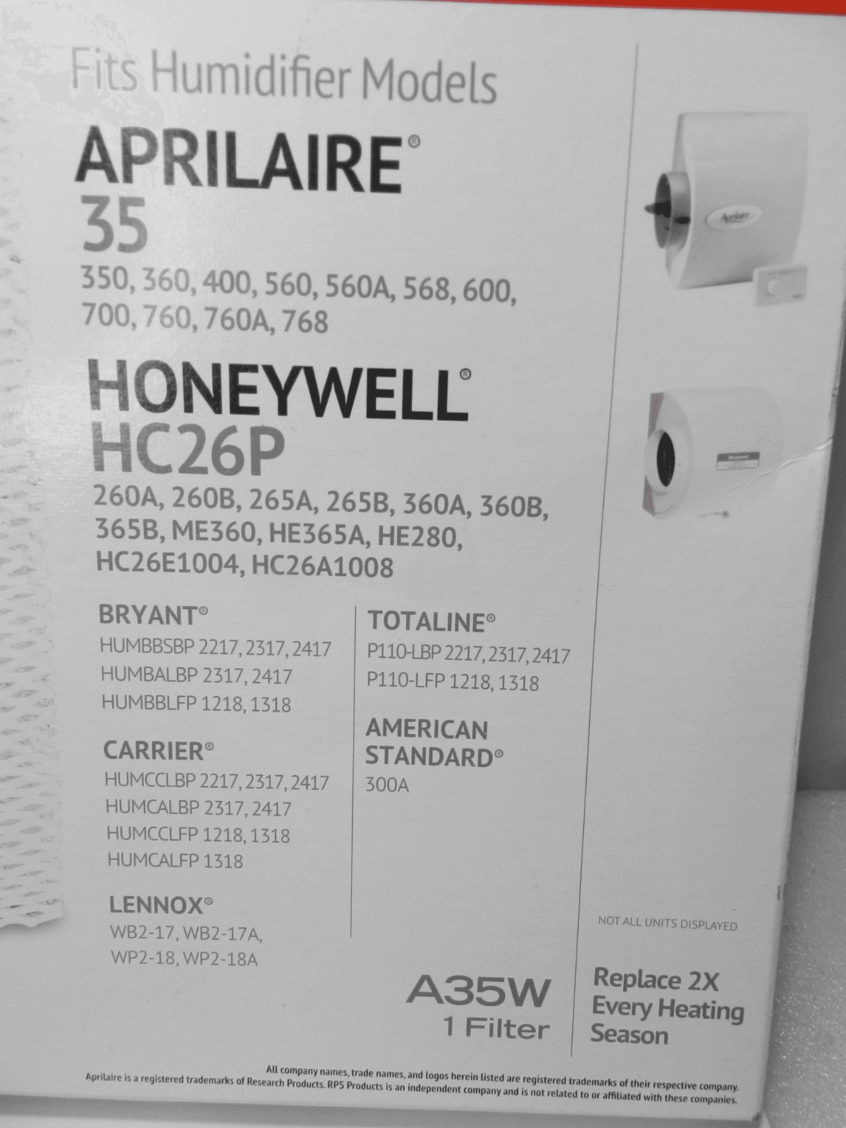 BestAir Water Pad Elite A35W Replacement Humidifier Filter Honeywell G89K - Thumbnail 2