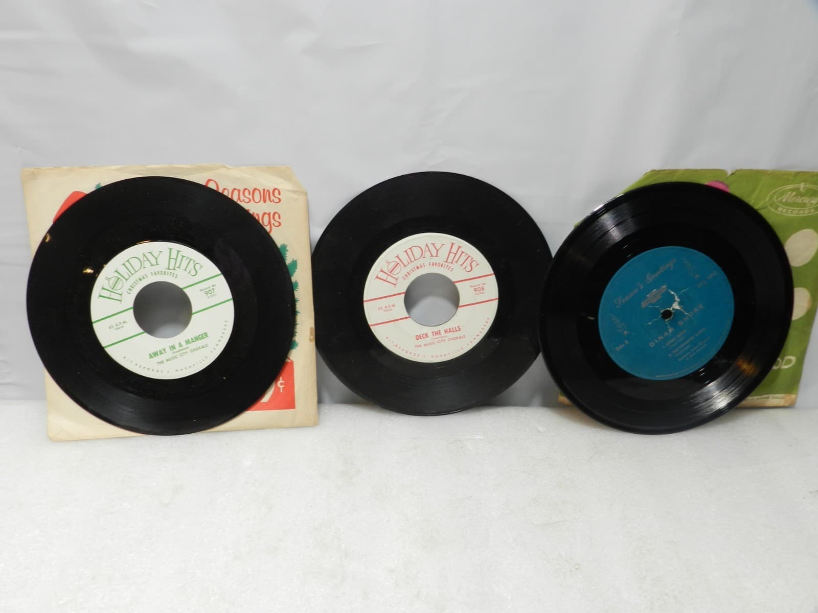 10 Vintage Mixed Brands Childrens 45 RPM Records Christmas With Sleeves (L48JJ) - Thumbnail 8