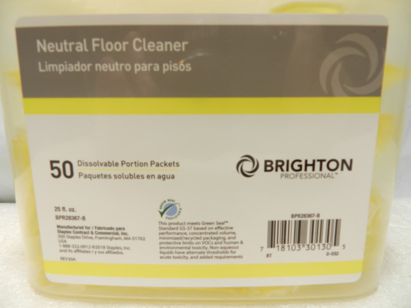Brighton Professional™ Neutral Floor Cleaner Dissolvable Portion 50 Packets G92K - Thumbnail 2