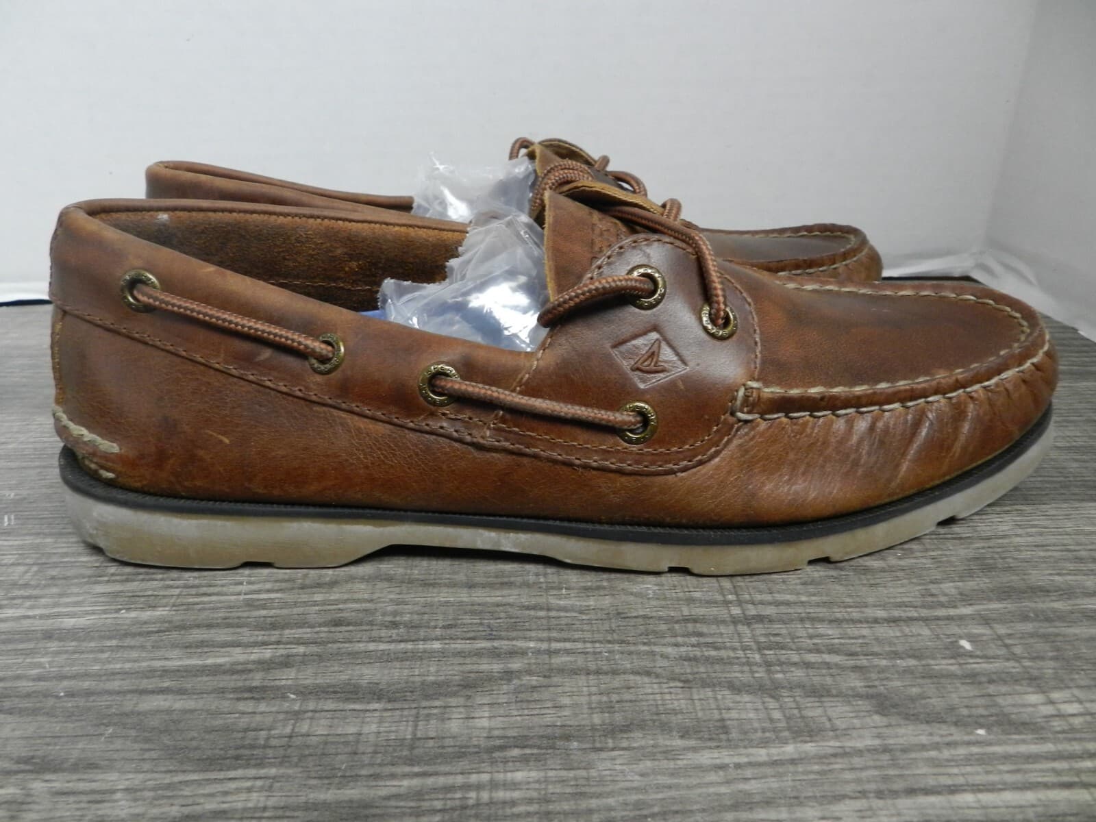 Sperry Leeward 2 Eye Leather Boat Deck Shoes Brown Mens 8.5 STS18231 D20M - Thumbnail 3