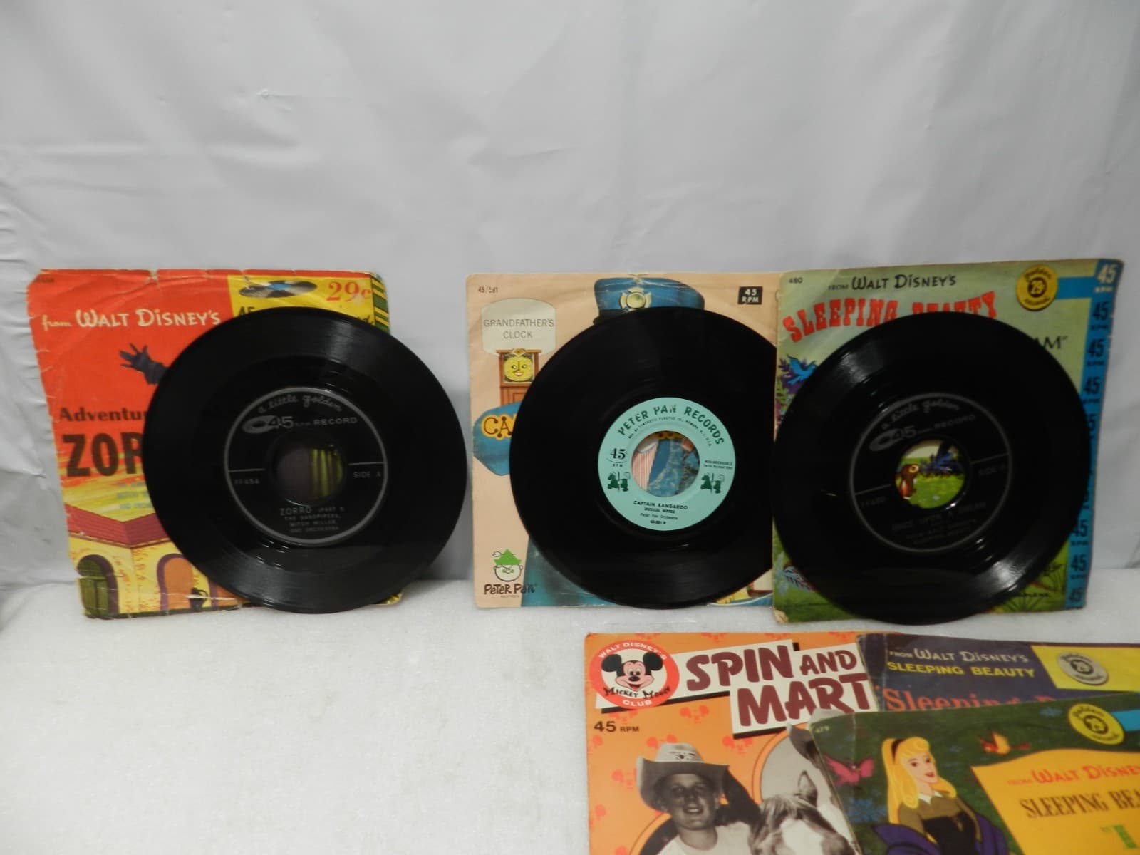 18 Children’s Records Books & Music 45 RPM Vinyl Disney Peter Pan Golden L49JJ - Thumbnail 8