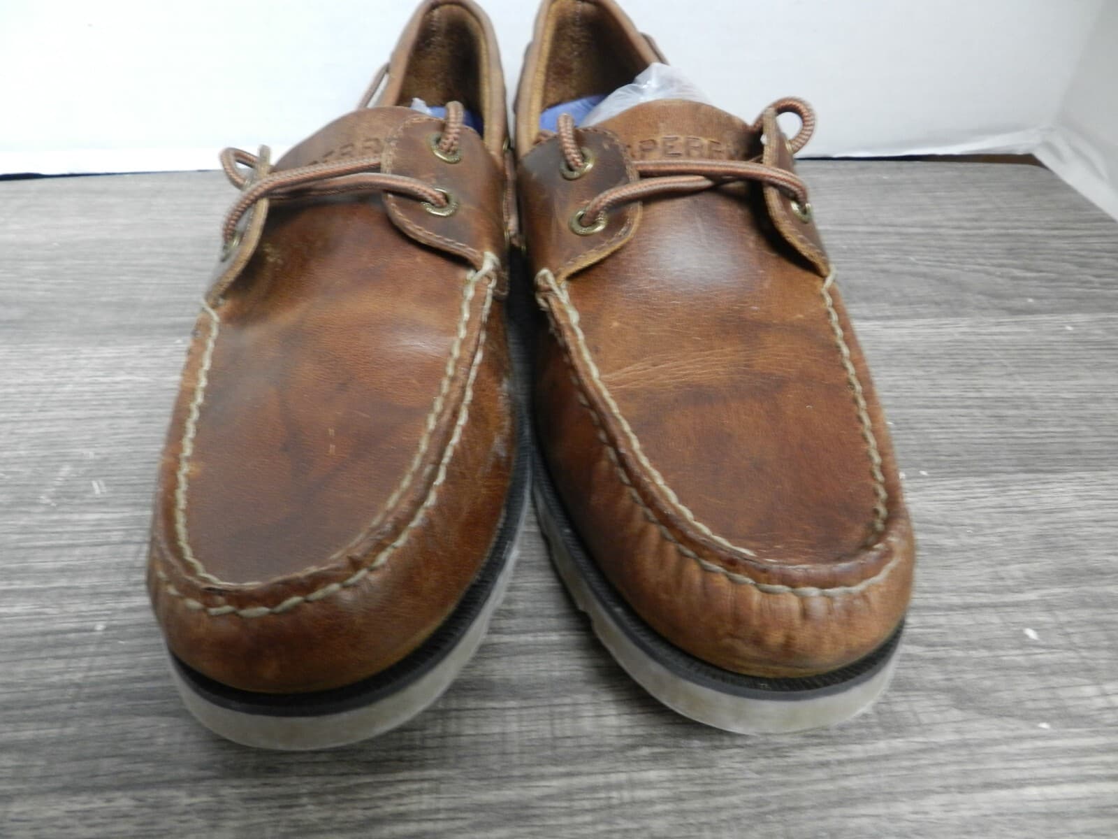 Sperry Leeward 2 Eye Leather Boat Deck Shoes Brown Mens 8.5 STS18231 D20M - Thumbnail 2