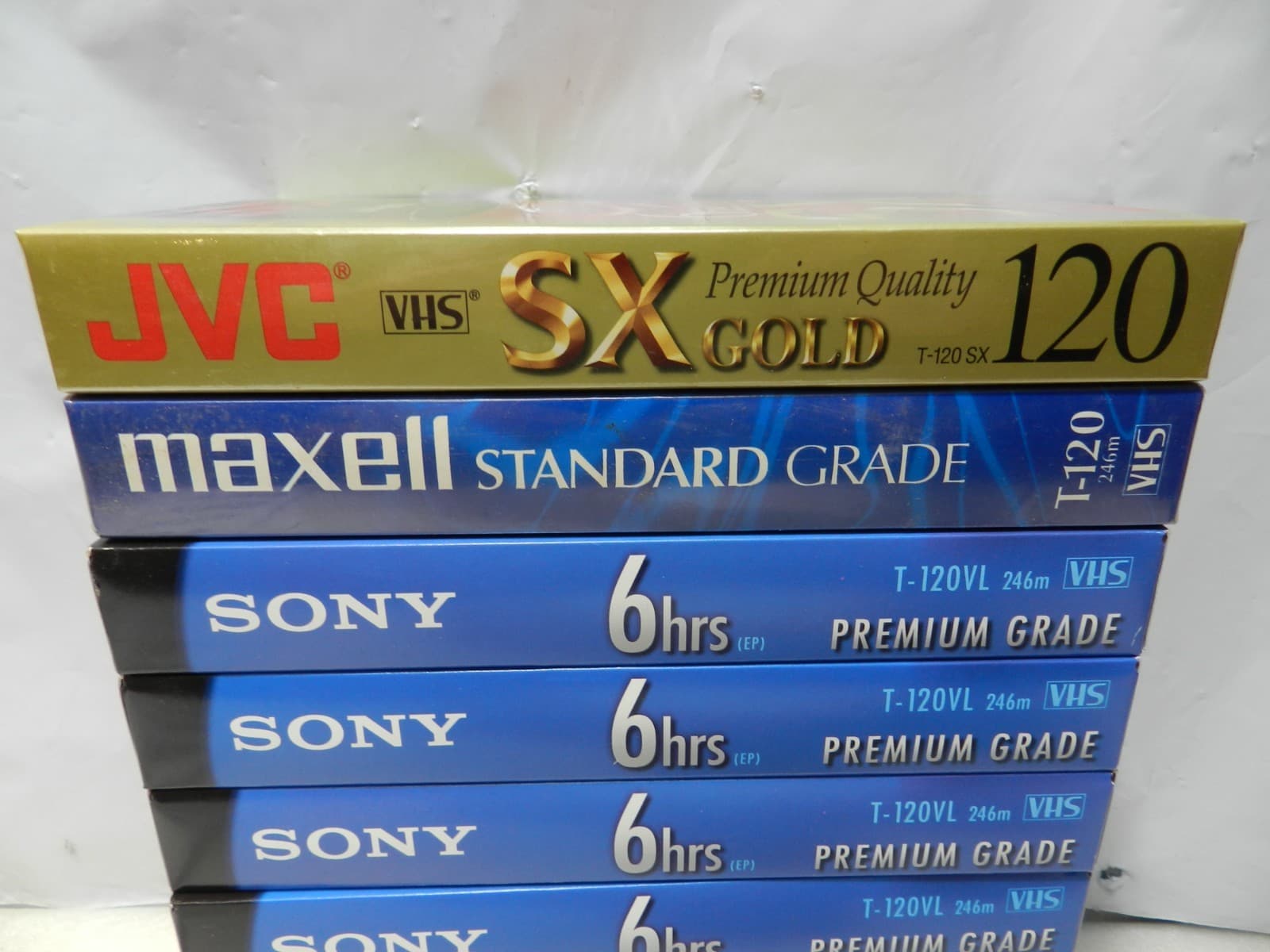 9 New T-120 VHS Tapes Sony Maxell JVC 6HRS (Y87J) - Thumbnail 3
