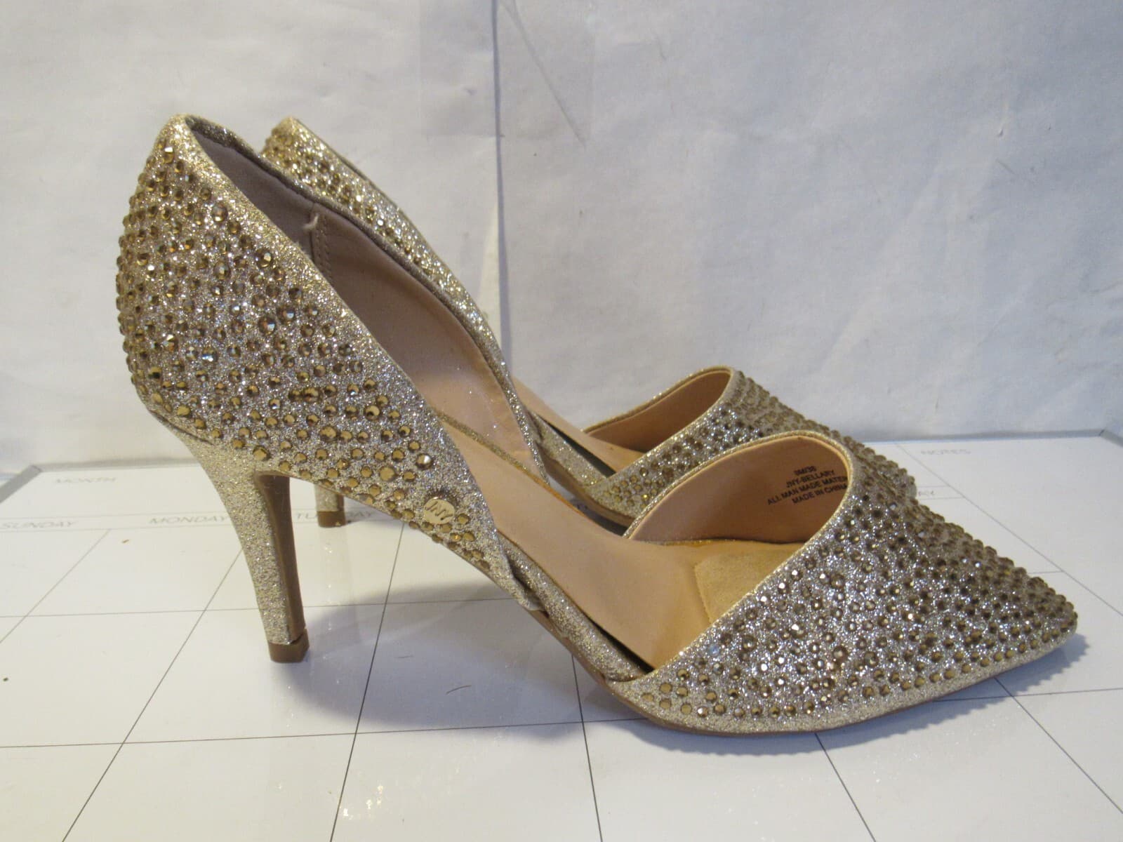 Jones New York Signature JNY-Bellary Gold Rhinestone Pumps Size 8 M C44M