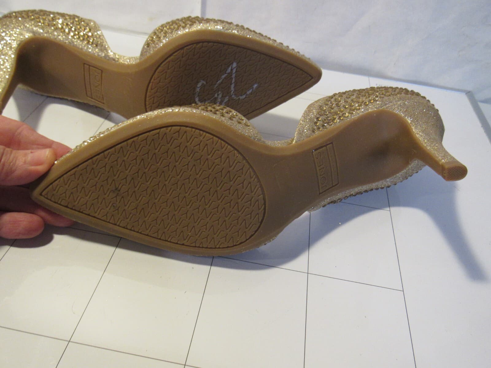 Jones New York Signature JNY-Bellary Gold Rhinestone Pumps Size 8 M C44M - Thumbnail 10