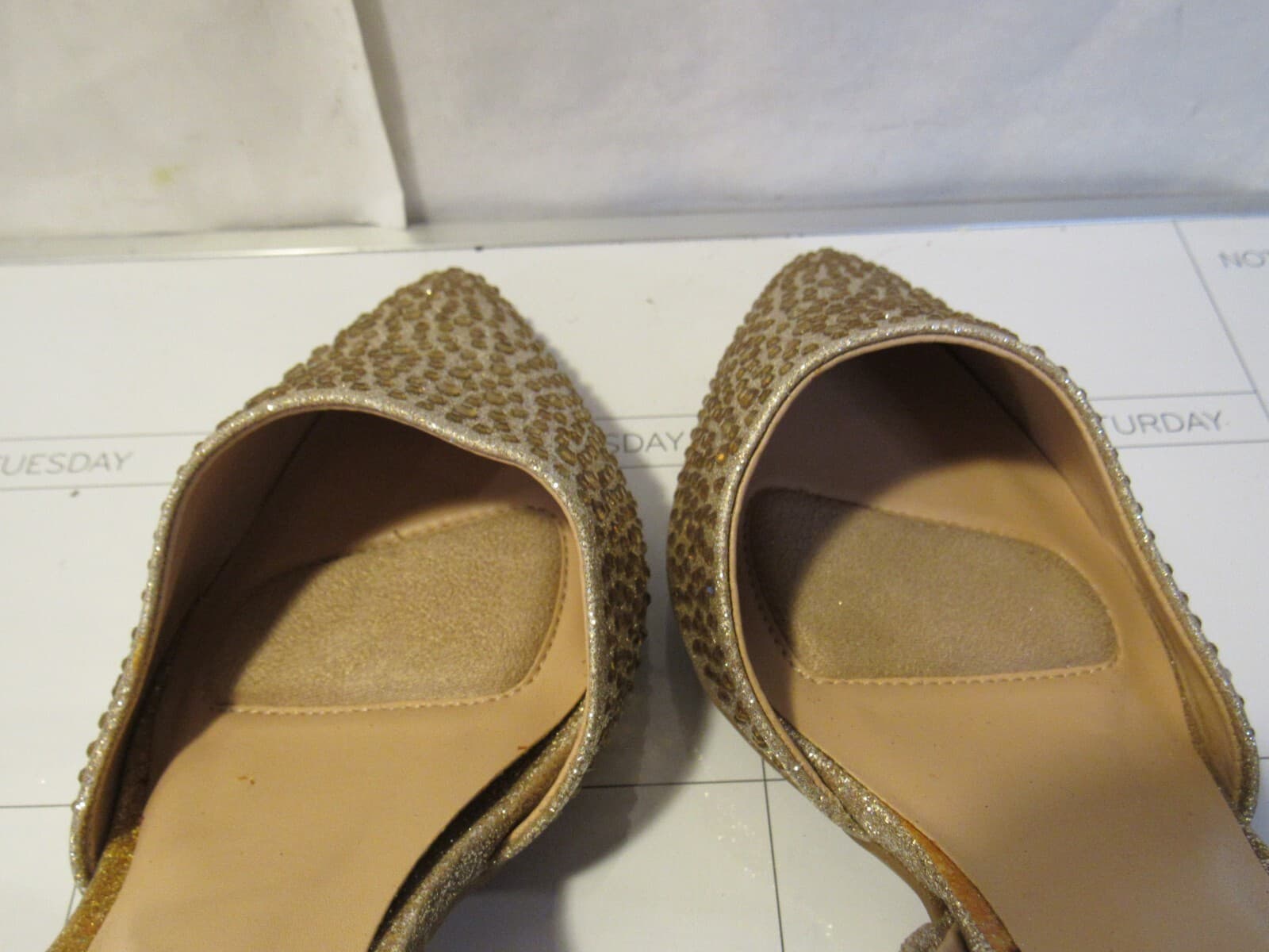 Jones New York Signature JNY-Bellary Gold Rhinestone Pumps Size 8 M C44M - Thumbnail 8