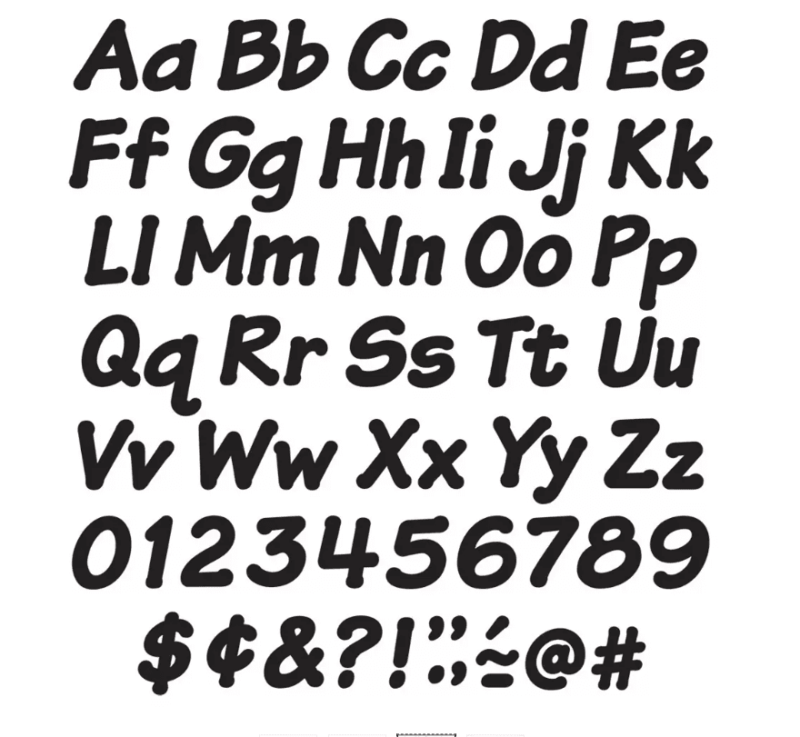 TREND® Ready Letters Italic Combo Set, Black, 4"h T-2703 Homeschool (K85J) - Thumbnail 2