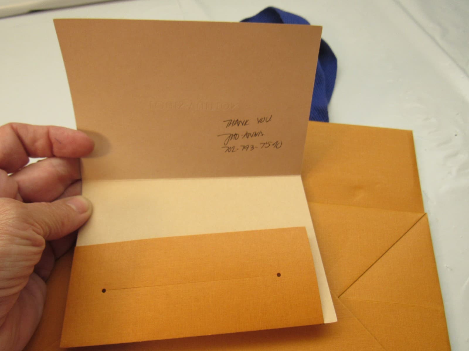 Auth Louis Vuitton Shopping Bag Drawer Box Ribbon Dust Bag & Envelope (K80K) - Thumbnail 9