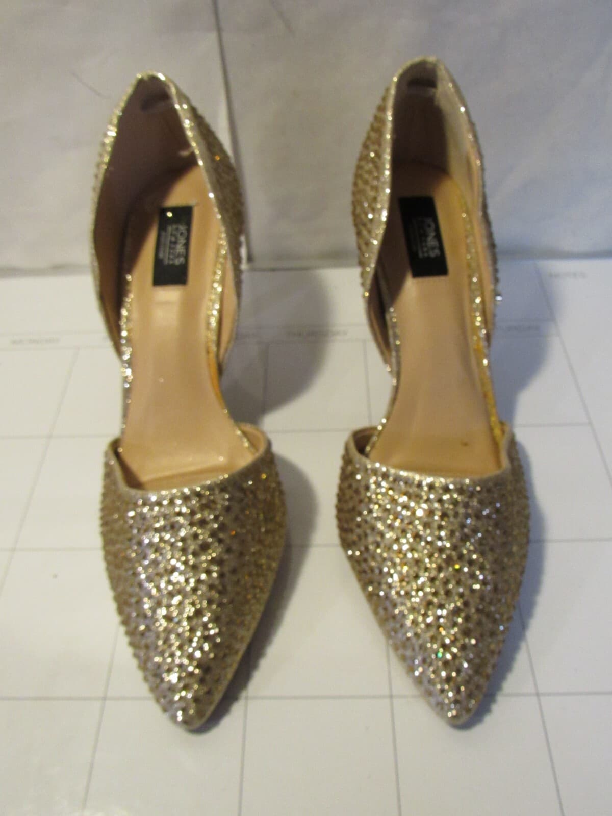 Jones New York Signature JNY-Bellary Gold Rhinestone Pumps Size 8 M C44M - Thumbnail 4