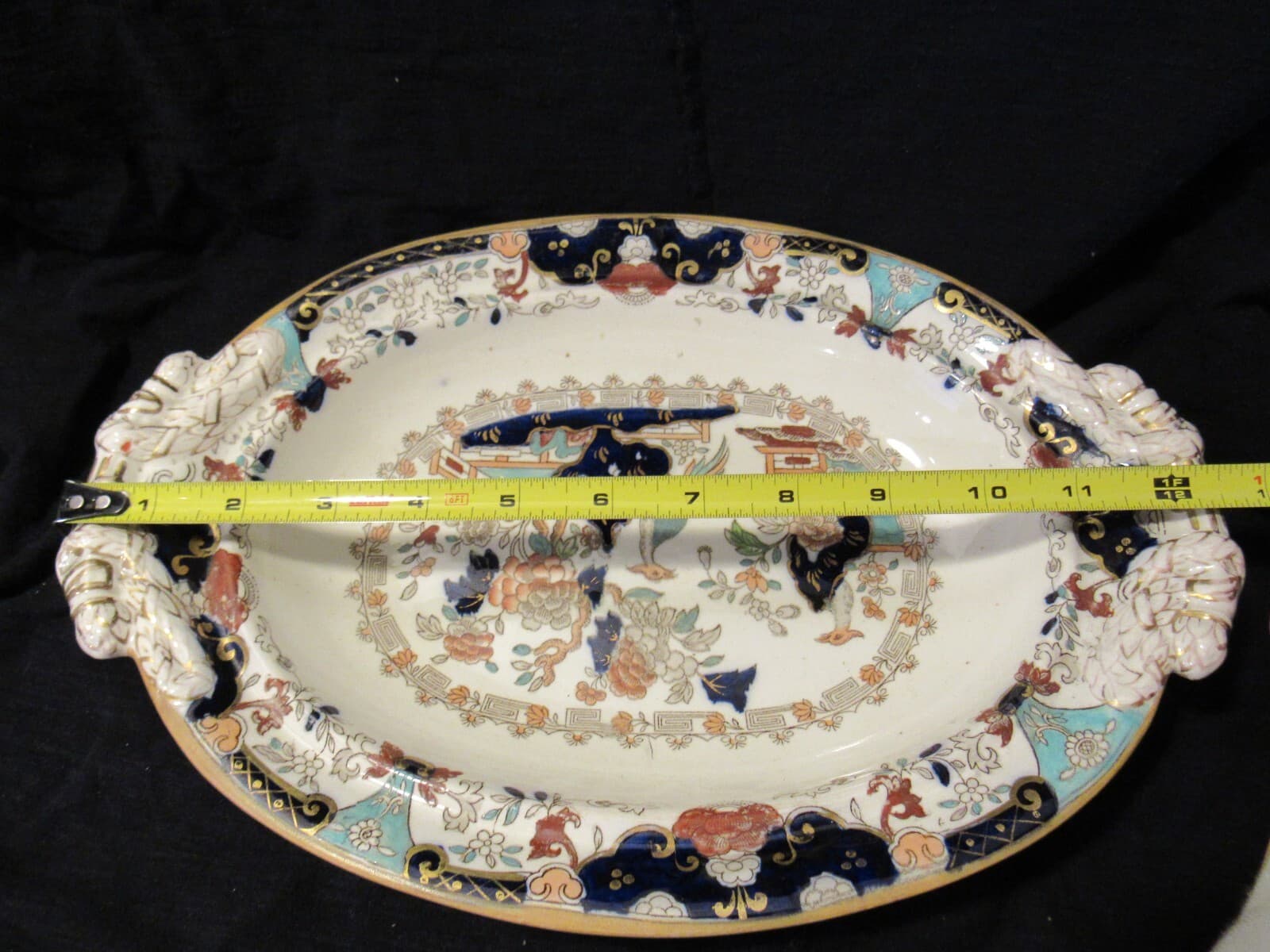 Antique Ashworth Old Japan 2PC Platter W/ Covered Veg Dish U69S - Thumbnail 7