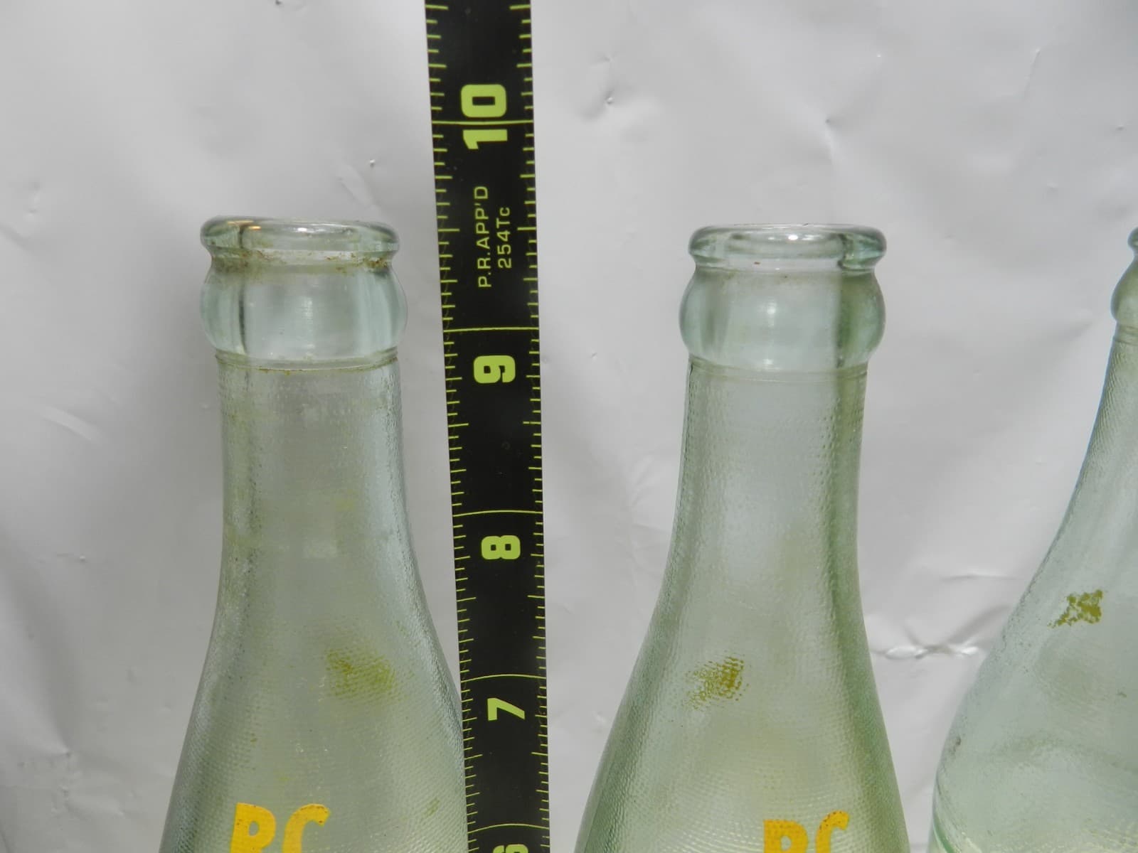 4 Vintage RC Royal Crown Cola Bottle Green Glass 10 oz , 1950s 60's (D25J) - Thumbnail 10