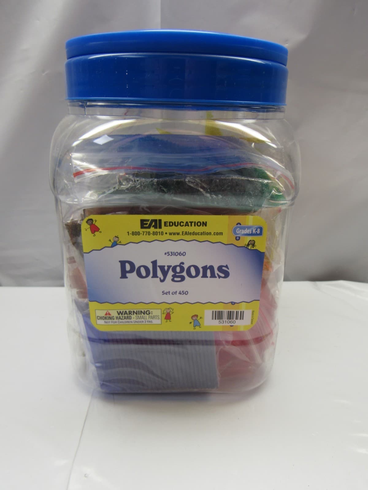 450 Polygons Educational School Homeschool Colored Acrylic #531060 New (K75J) - Thumbnail 2