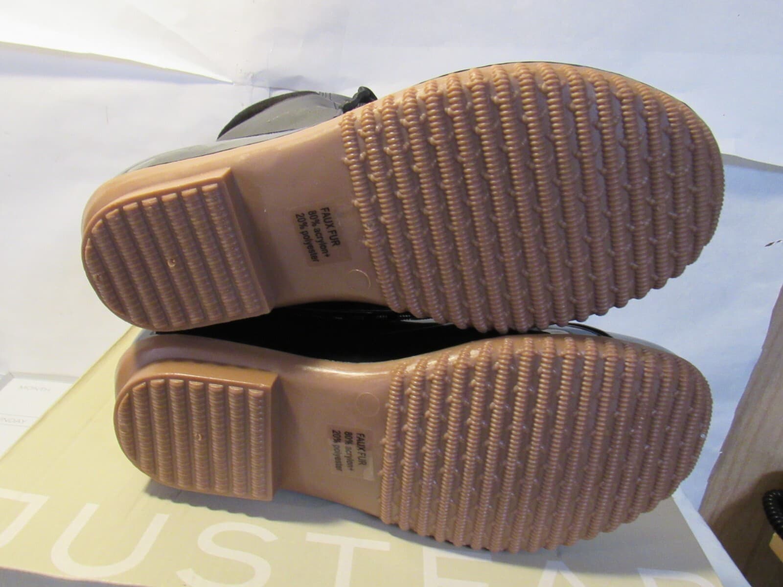 JustFab Cold Weather Evi Slip On Boots Black Onyx Size 8 New in the Box C48M - Thumbnail 6