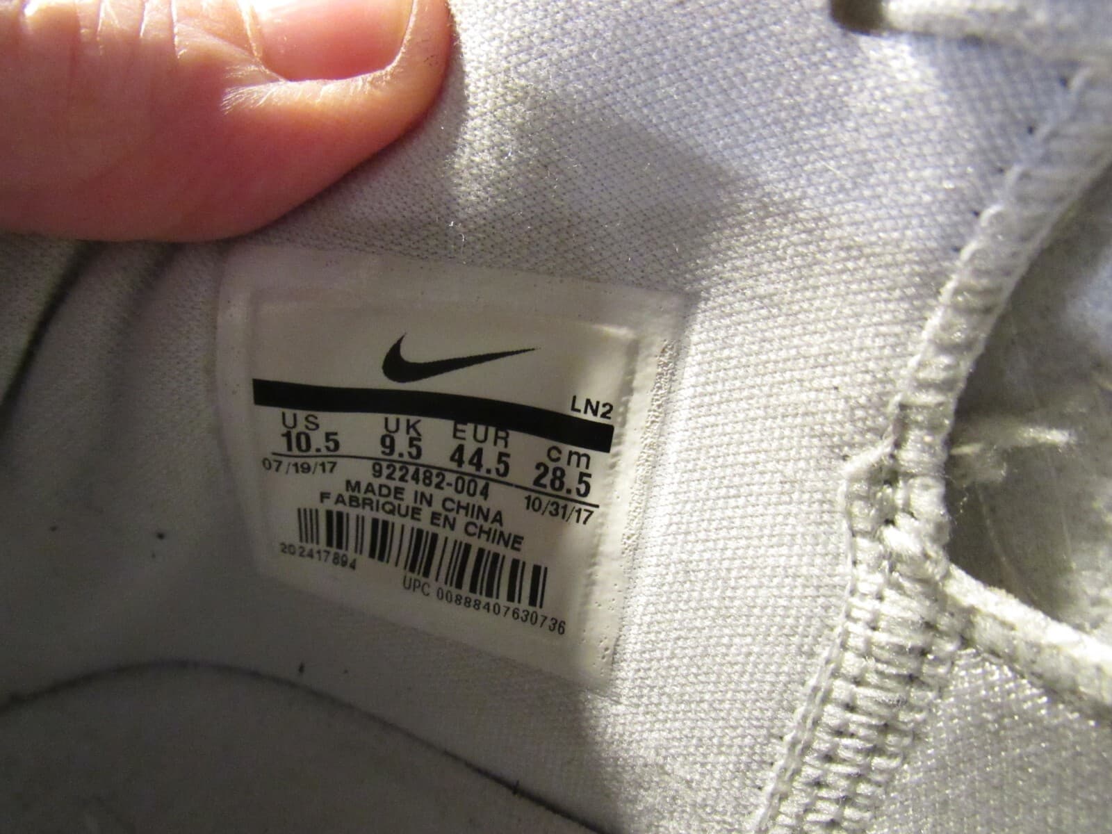 Nike Shoes Mens 10.5 Kobe A.D. Mid "Pure Platinum 2018" Sneakers 922482-004 B76 - Thumbnail 6