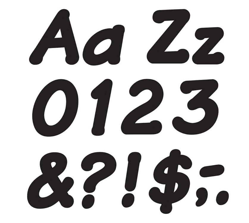 TREND® Ready Letters Italic Combo Set, Black, 4"h T-2703 Homeschool (K85J) - Thumbnail 3