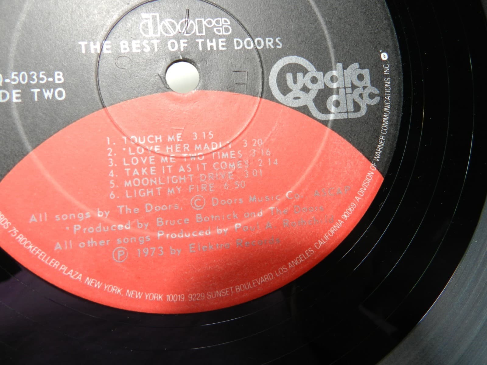 The Best Of The Doors LP by The Doors Vinyl Quadraphonic 1973 EQ-5035 (L54JJ) - Thumbnail 9