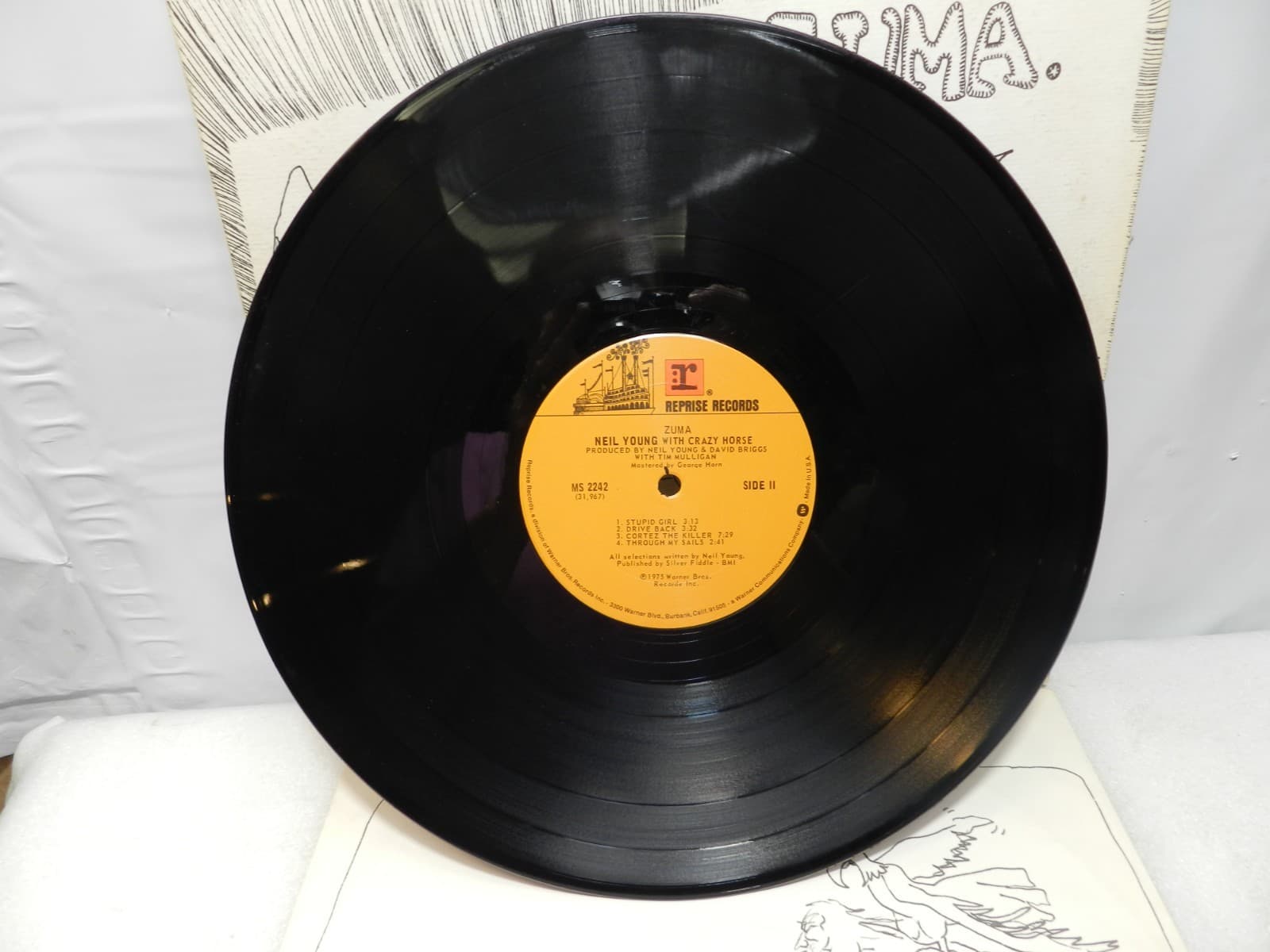 Neil Young Crazy Horse Zuma 1975 Vinyl LP MS 2242 1st Press Insert Lyrics (L57JJ - Thumbnail 6