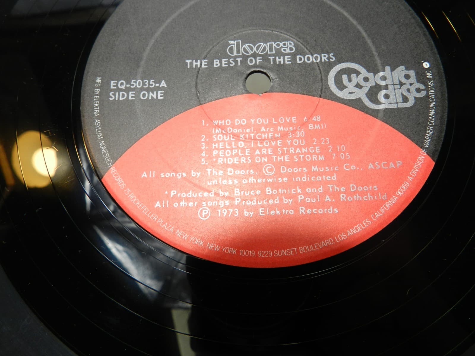 The Best Of The Doors LP by The Doors Vinyl Quadraphonic 1973 EQ-5035 (L54JJ) - Thumbnail 7