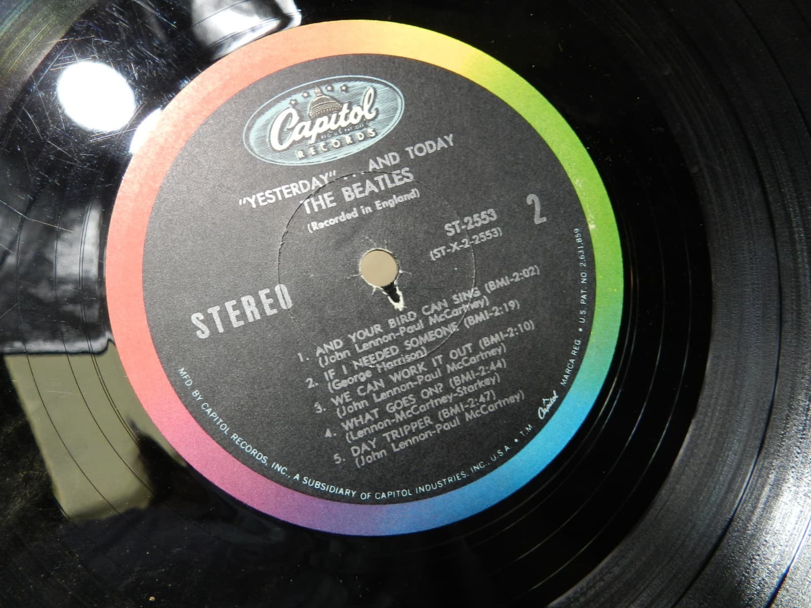The Beatles - Yesterday and Today LP Vinyl Capitol Records T 2553 1968 (L60JJ) - Thumbnail 8