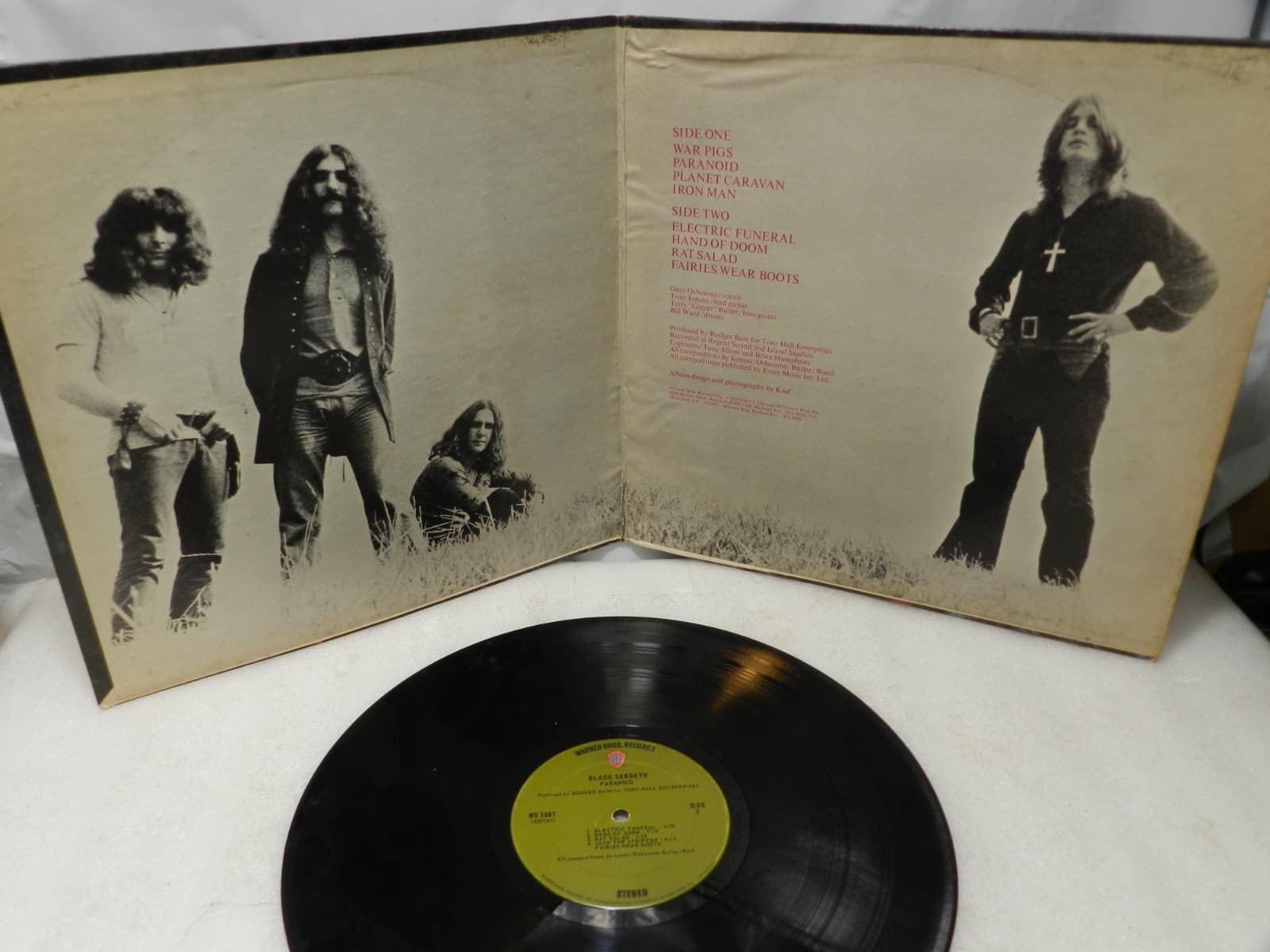 Black Sabbath Paranoid Vinyl LP 1970 Warner Bro WS-1887 Green Label (L63JJ) - Thumbnail 7