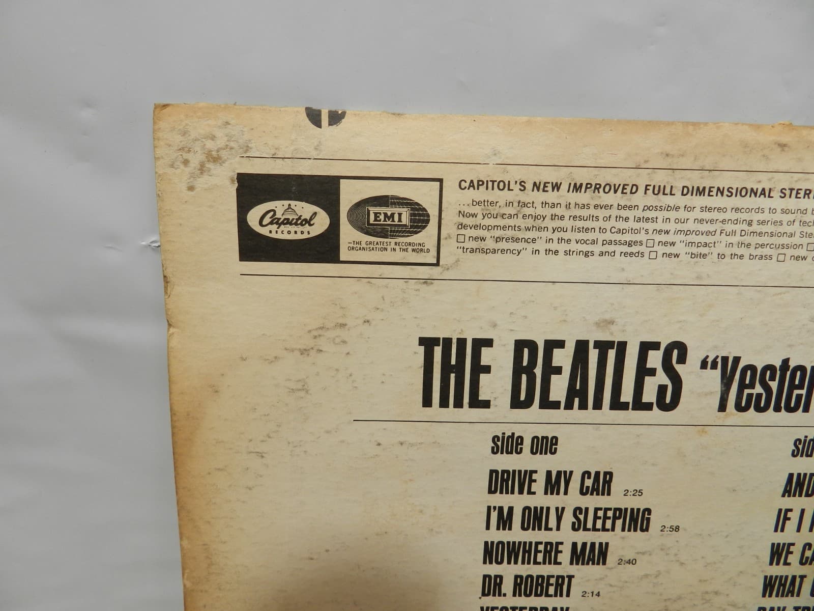The Beatles - Yesterday and Today LP Vinyl Capitol Records T 2553 1968 (L60JJ) - Thumbnail 5