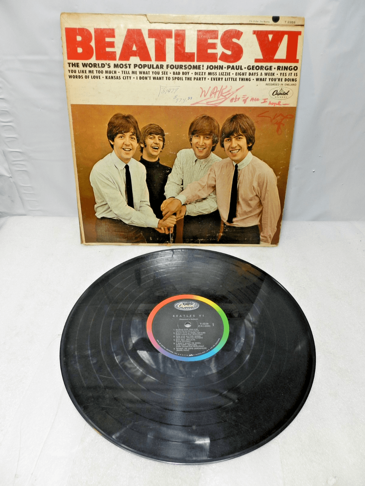 The Beatles Beatles VI T 2358 Album LP Vinyl Record 1965 (L61JJ)