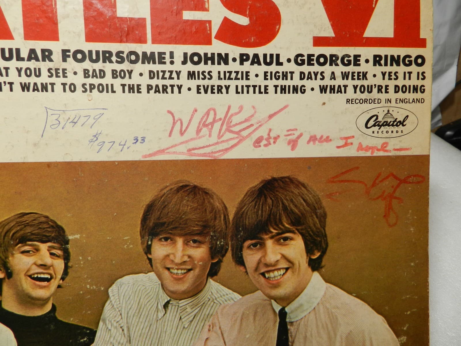 The Beatles Beatles VI T 2358 Album LP Vinyl Record 1965 (L61JJ) - Thumbnail 12
