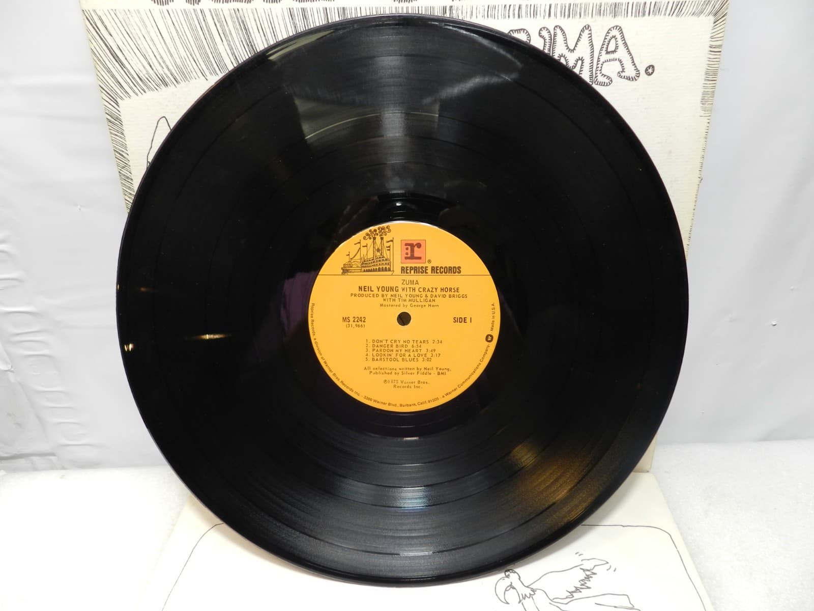 Neil Young Crazy Horse Zuma 1975 Vinyl LP MS 2242 1st Press Insert Lyrics (L57JJ - Thumbnail 5