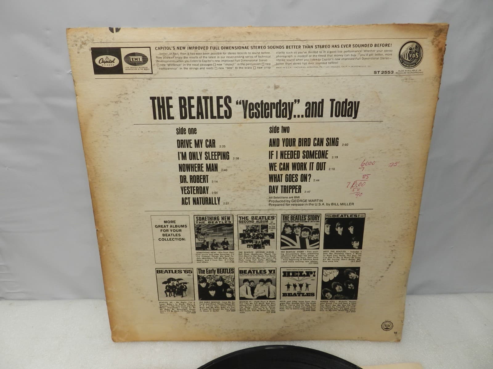 The Beatles - Yesterday and Today LP Vinyl Capitol Records T 2553 1968 (L60JJ) - Thumbnail 3