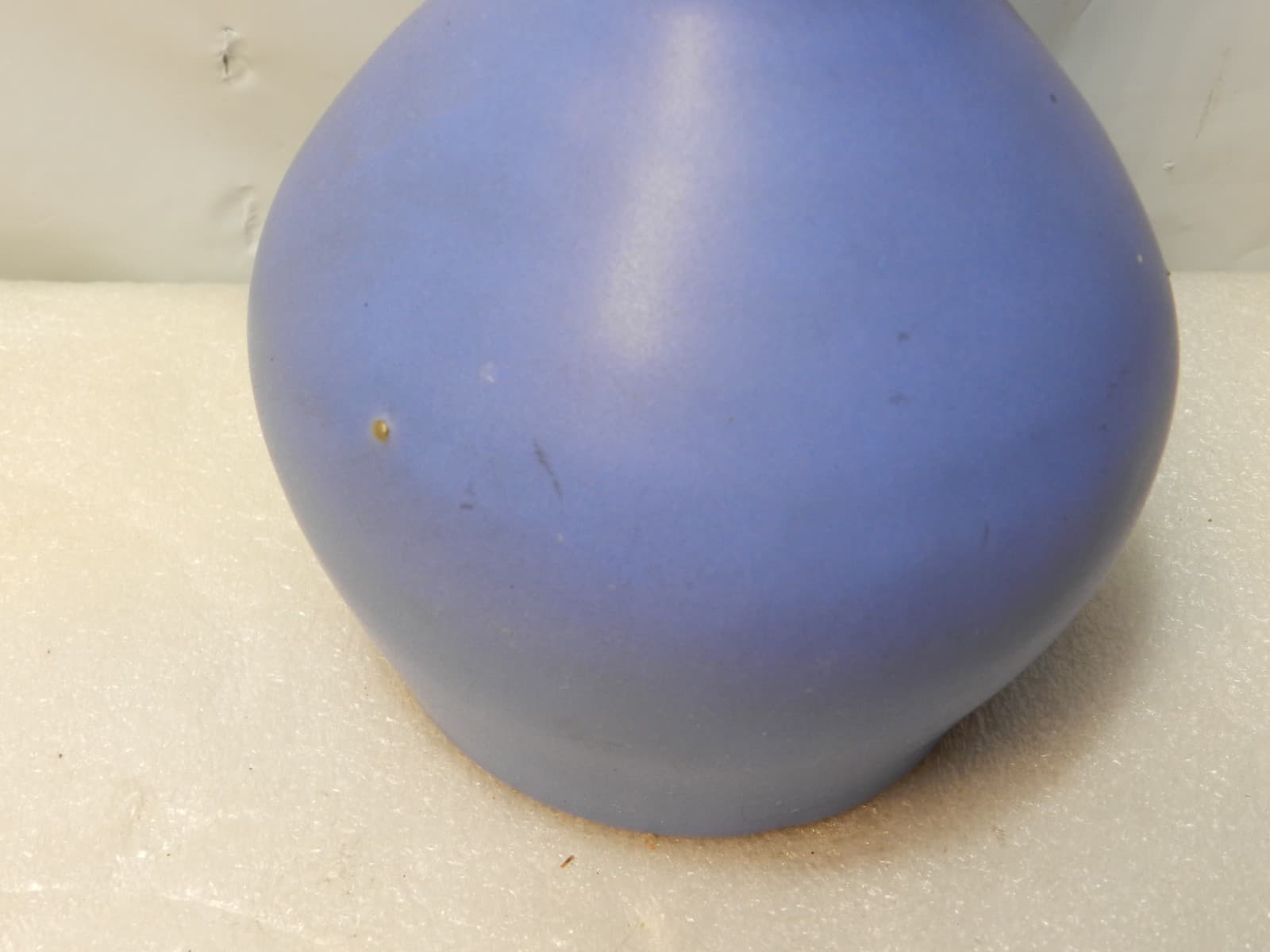 Cherokee Pottery Blue Glazed Vase Backstamp Louisville KY Stoneware 6" (D39S) - Thumbnail 2