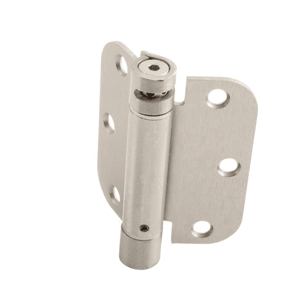 8 - 3.5 in. x 3.5 in. Satin Nickel Steel Spring Hinge w 5/8 in. Radius Q85K