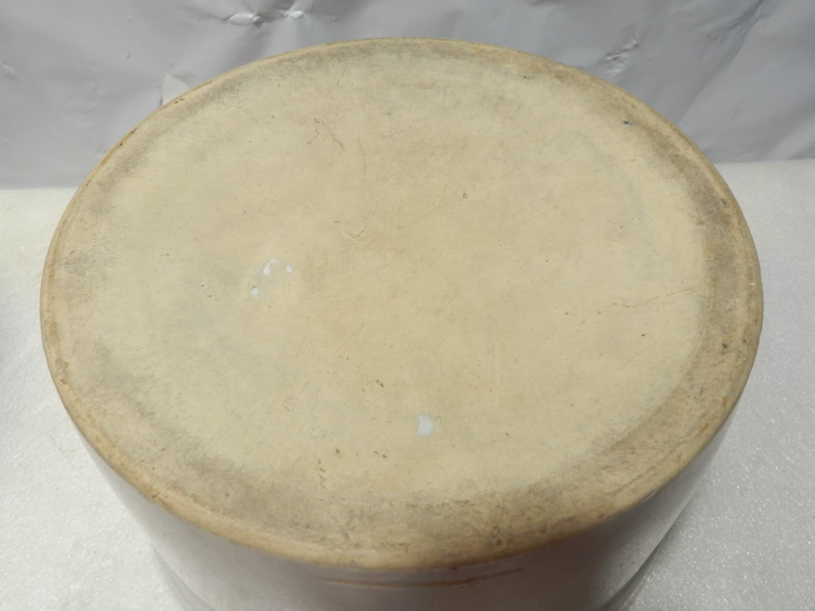 Rare Cream Top Creamery Dairy Advertising Stoneware Cottage Cheese Crock 8" D37S - Thumbnail 7