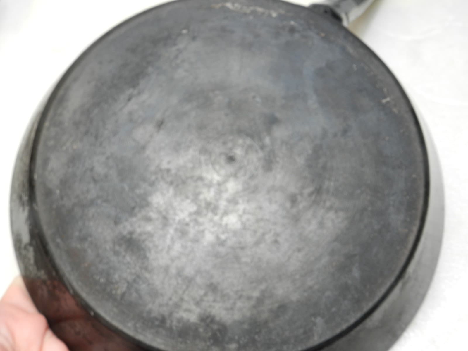 Vintage Silit/Riess Style Cobalt Blue/Black Enamel Non Stick Frying Pan 10" D36S - Thumbnail 7