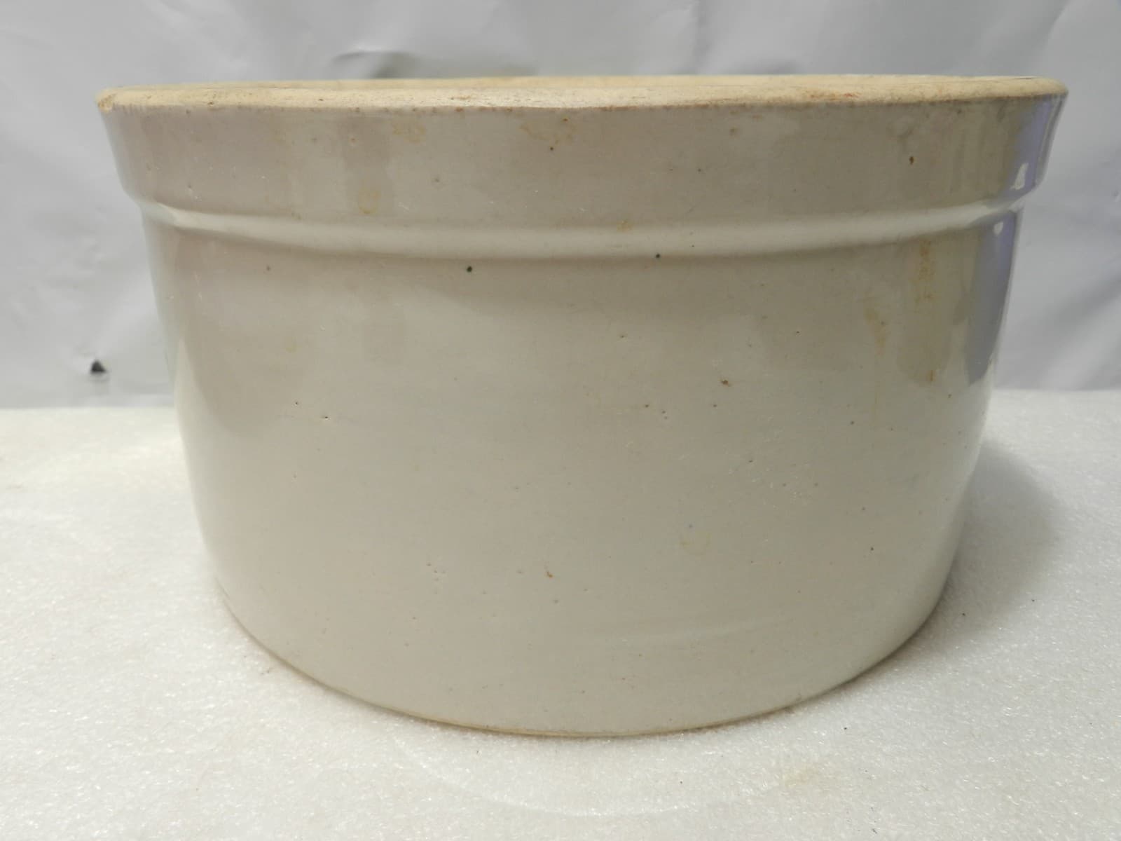 Rare Cream Top Creamery Dairy Advertising Stoneware Cottage Cheese Crock 8" D37S - Thumbnail 6