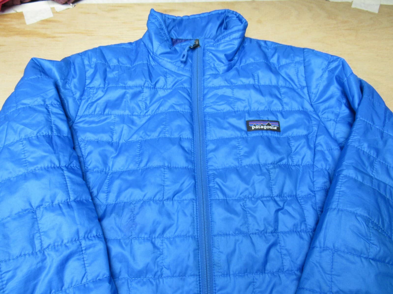 Patagonia Coat Full Zip Up Royal Blue Puffer Jacket Womens Size Small - Thumbnail 2
