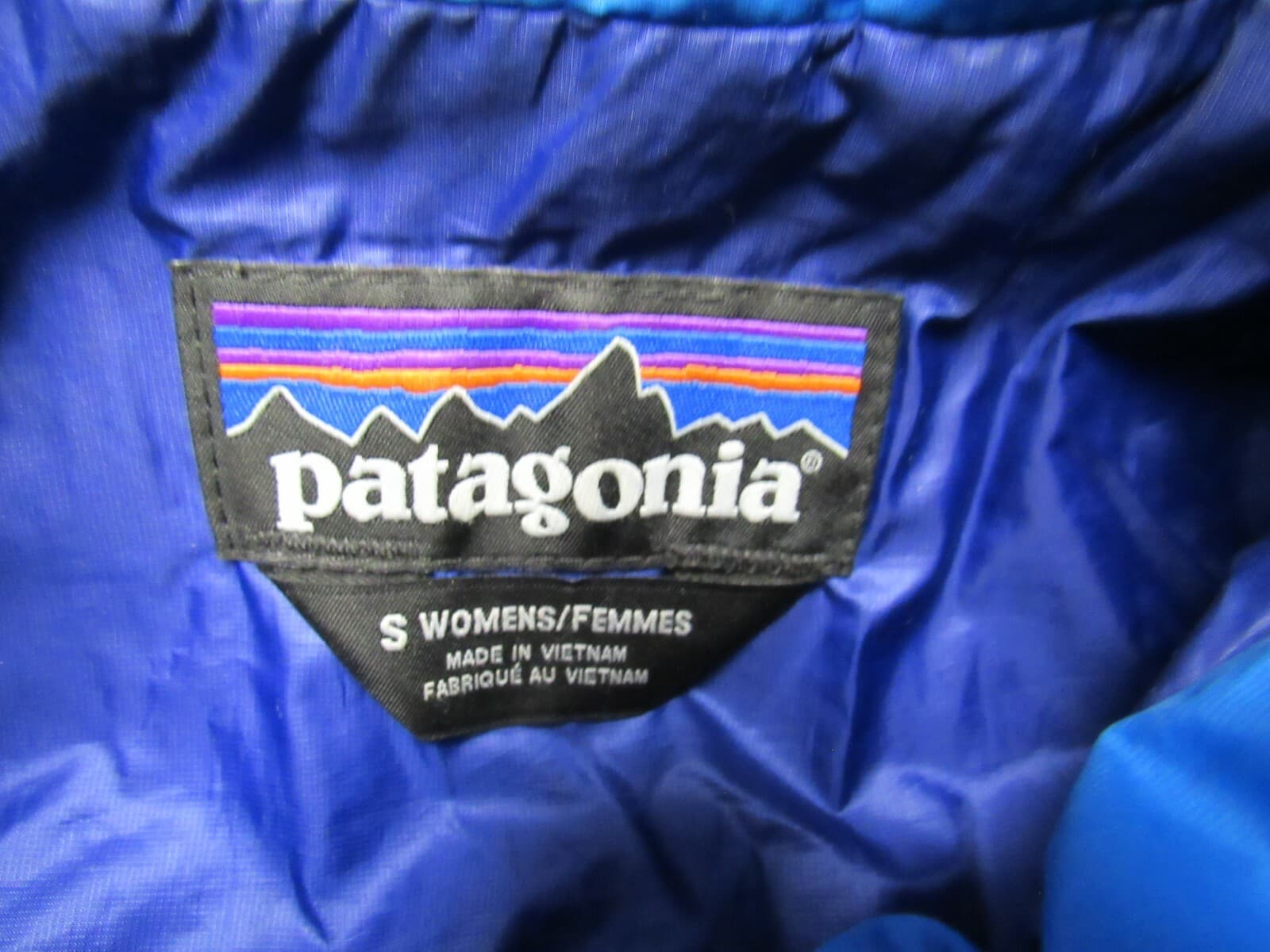 Patagonia Coat Full Zip Up Royal Blue Puffer Jacket Womens Size Small - Thumbnail 3