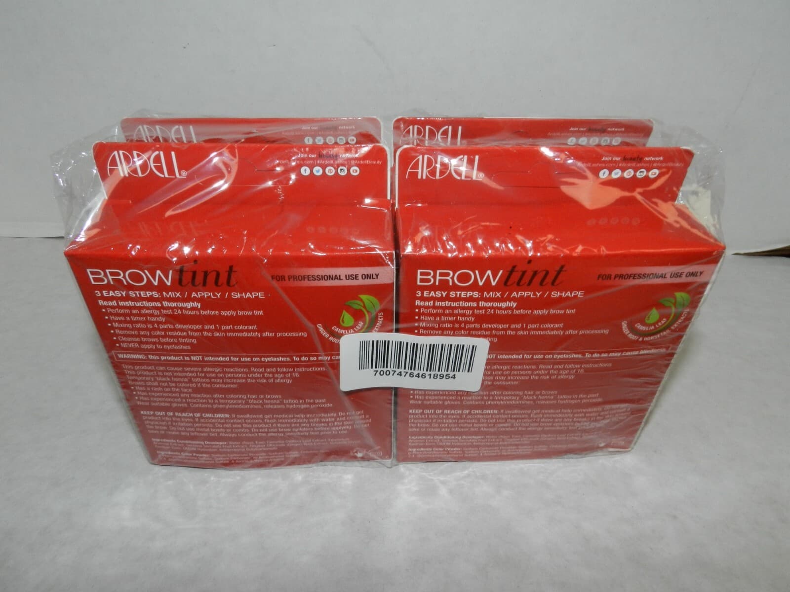 4x ARDELL BROW TINT 48 Applications, Covers Gray, Lasts 2 Weeks Dark Brown Q82 - Thumbnail 6