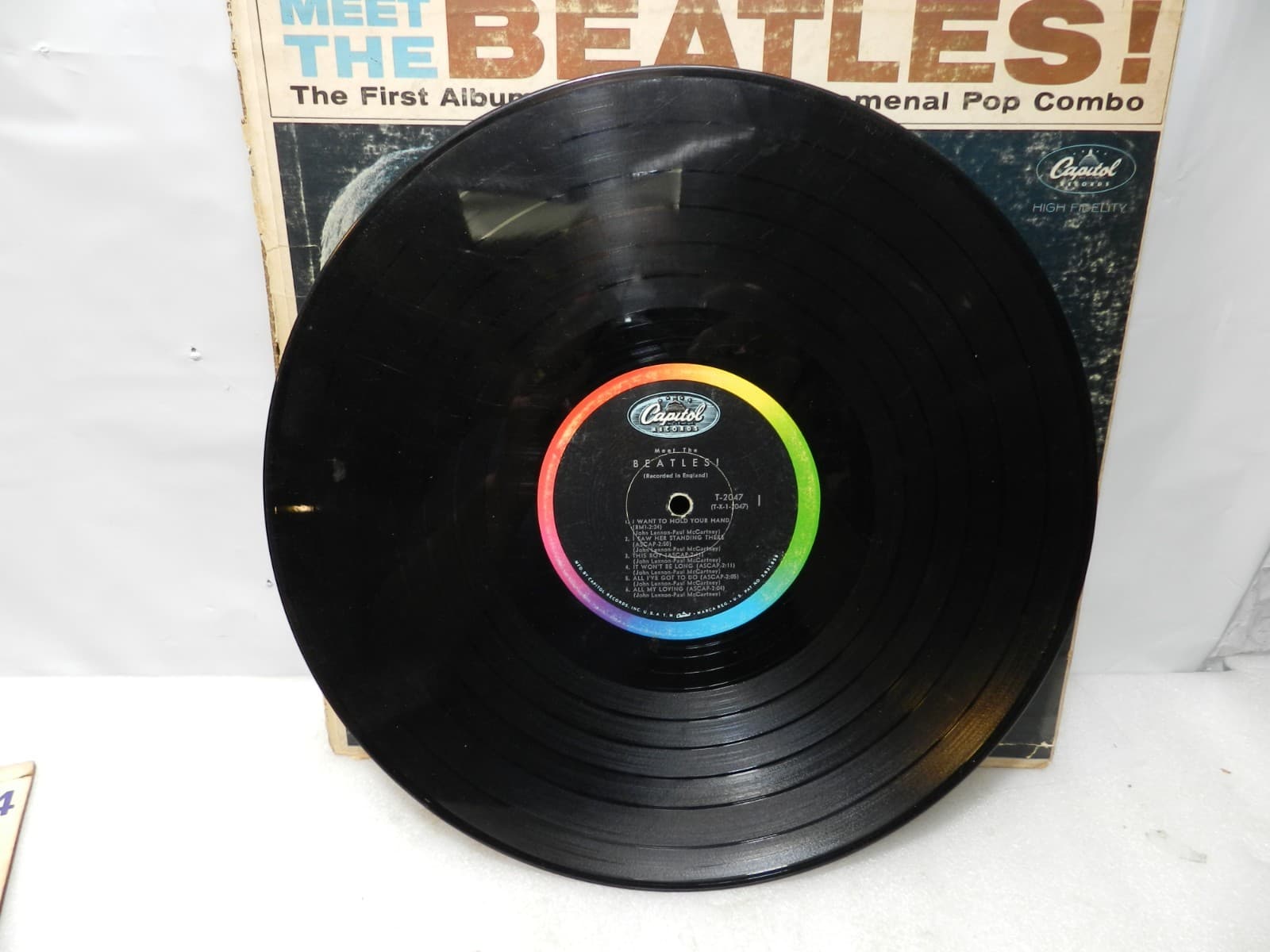 8 Vintage Beatles Vinyl Record Albums Original Sleeves 60's 70's (L59JJ) - Thumbnail 11
