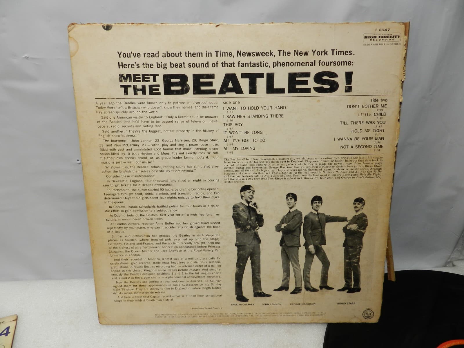 8 Vintage Beatles Vinyl Record Albums Original Sleeves 60's 70's (L59JJ) - Thumbnail 12