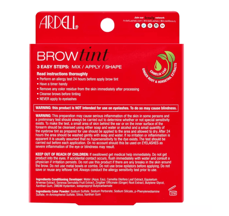 4x ARDELL BROW TINT 48 Applications, Covers Gray, Lasts 2 Weeks Dark Brown Q82 - Thumbnail 2