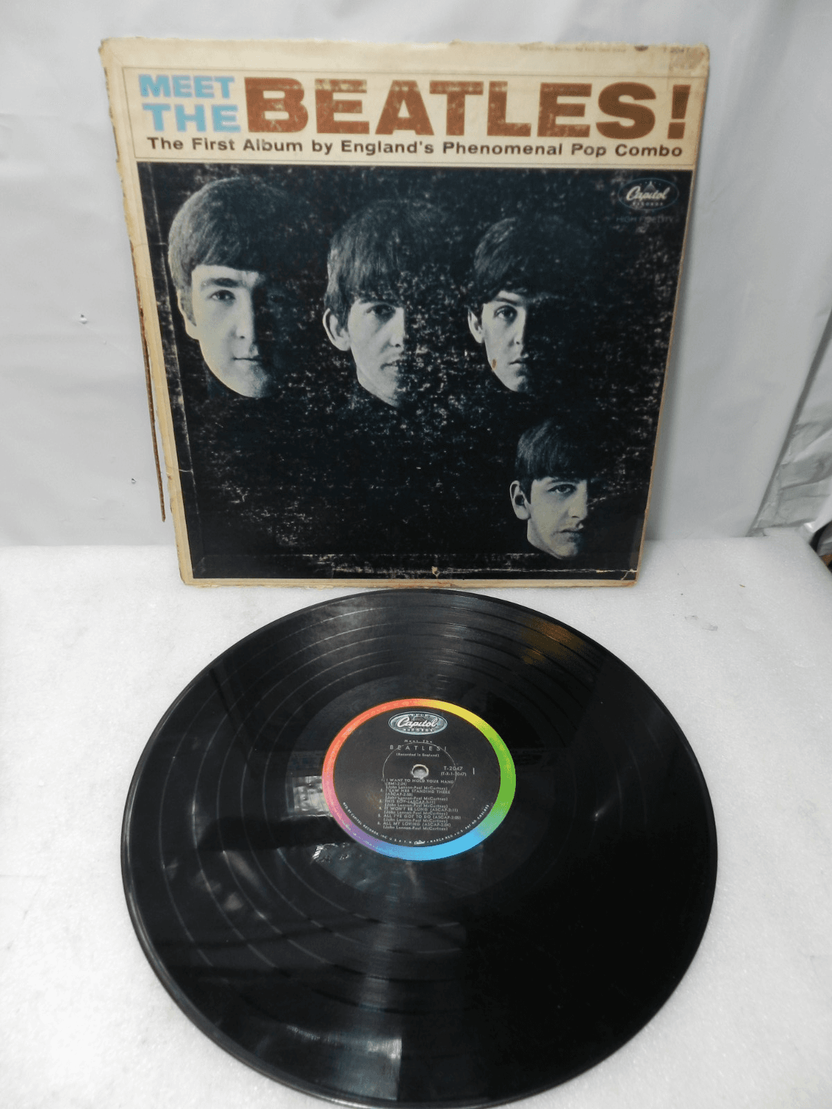8 Vintage Beatles Vinyl Record Albums Original Sleeves 60's 70's (L59JJ) - Thumbnail 10